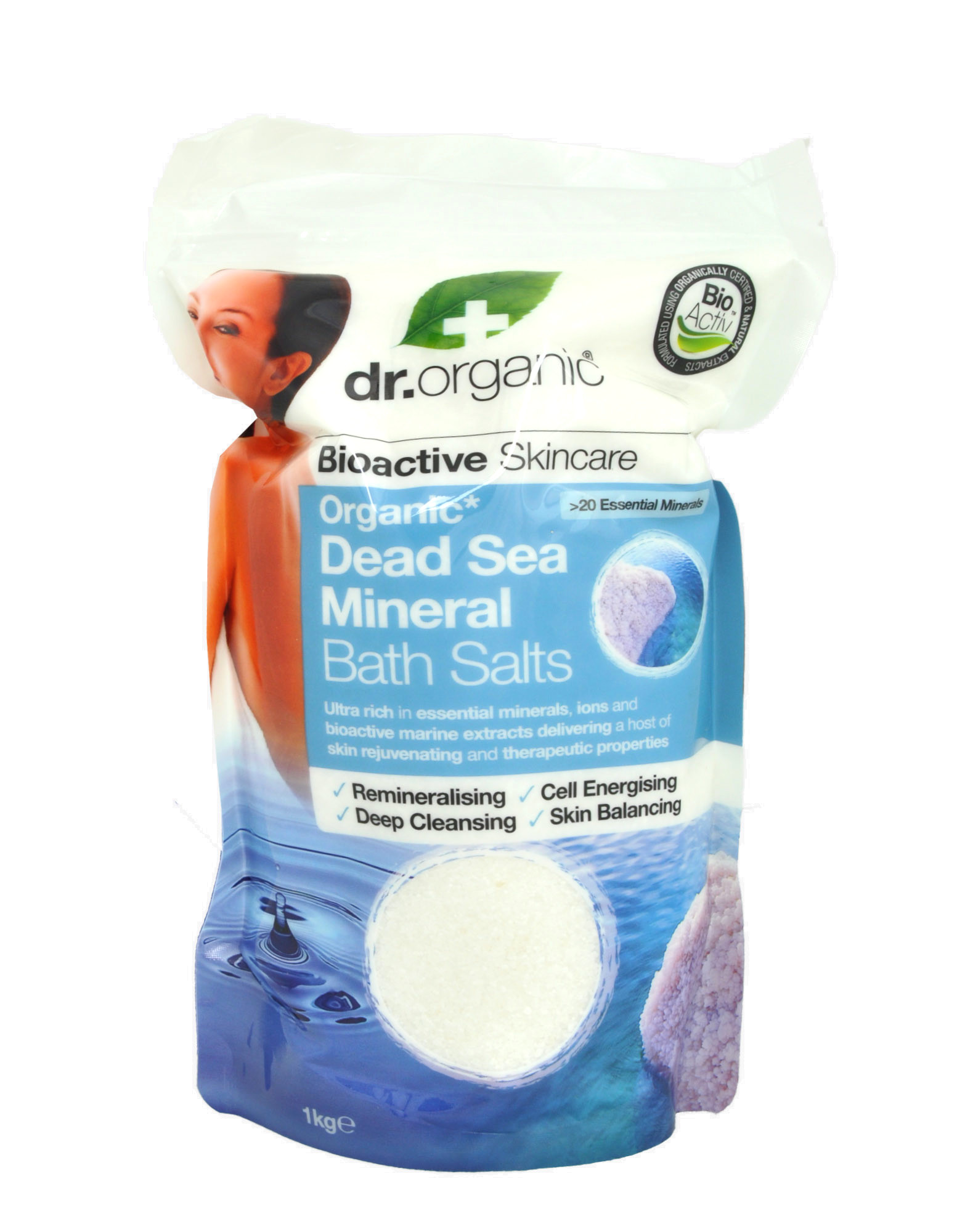 Organic Dead Sea Mineral Bath Salts By Dr Organic 1000 Grams