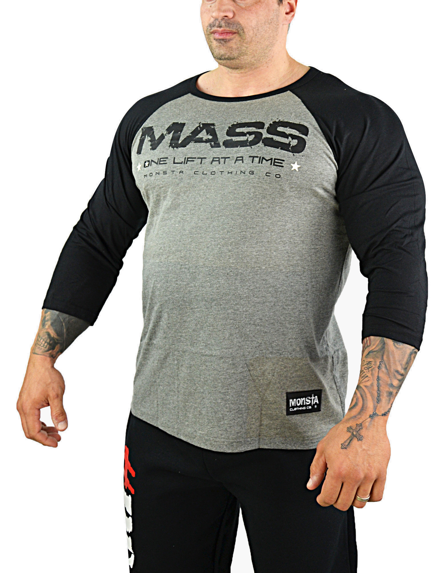 34 Sleeve - Mass by MONSTA CLOTHING CO (colour: grey  black)