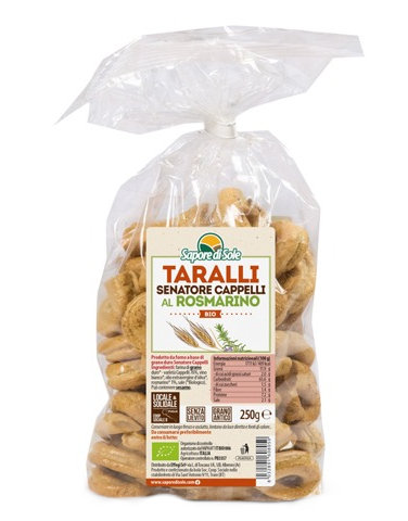 Taralli Senatore Cappelli Al Rosmarino By SAPORE DI SOLE 250 Grams