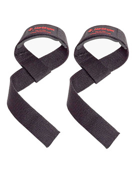 Padded Cotton Lifting Straps Color: Negro - HARBINGER