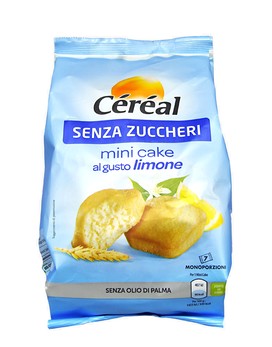 Sugar Free - Lemon Flavoured Mini Plum Cake 7 snacks of 28 grams - CÉRÉAL