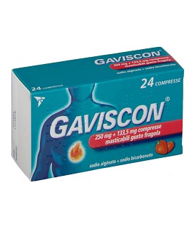 Gaviscon 250 mg Aroma Fragola 24 compresse masticabili - GAVISCON