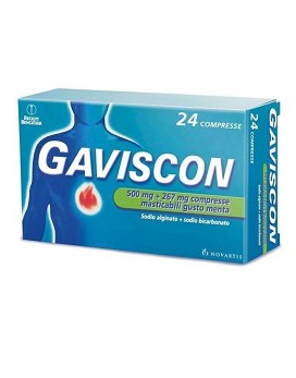 Gaviscon Gusto Menta 500 mg+267 mg 24 compresse masticabili - GAVISCON