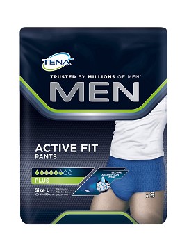 Men - Active Fit Pants Plus 9 Inkontinenz-Einlagen Große M - TENA