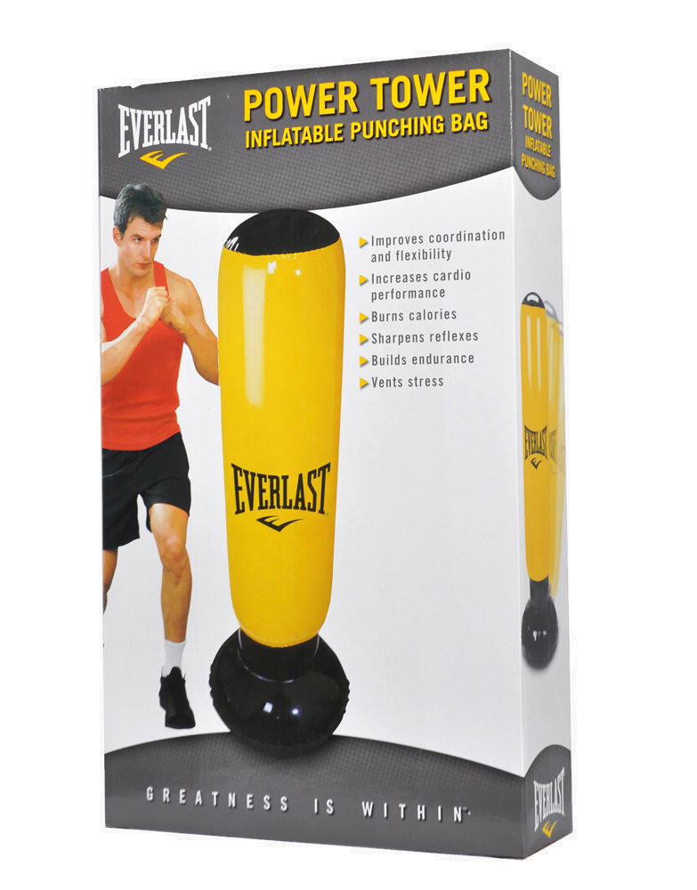 Power Tower Inflatable Punching Bag by EVERLAST FITNESS (colour: yellow)