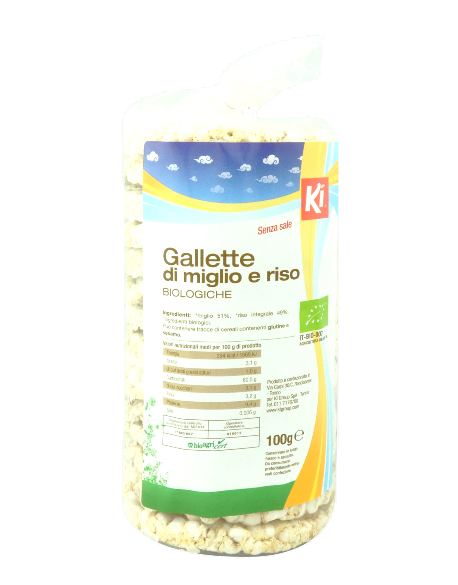 Gallette di Miglio e Riso Biologiche di KI (100 grammi)