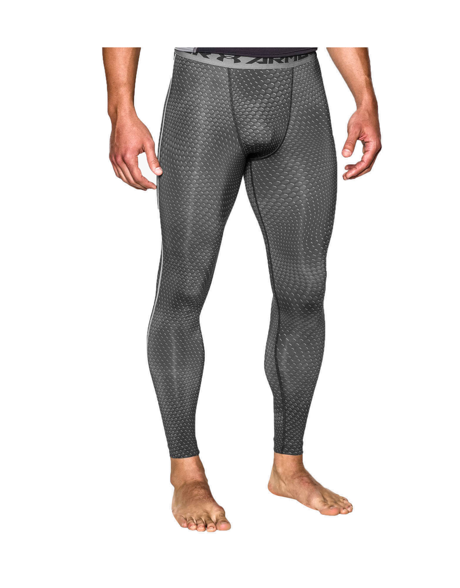 Men's UA HeatGear Armour Printed Compression Leggings by UNDER ARMOUR ...