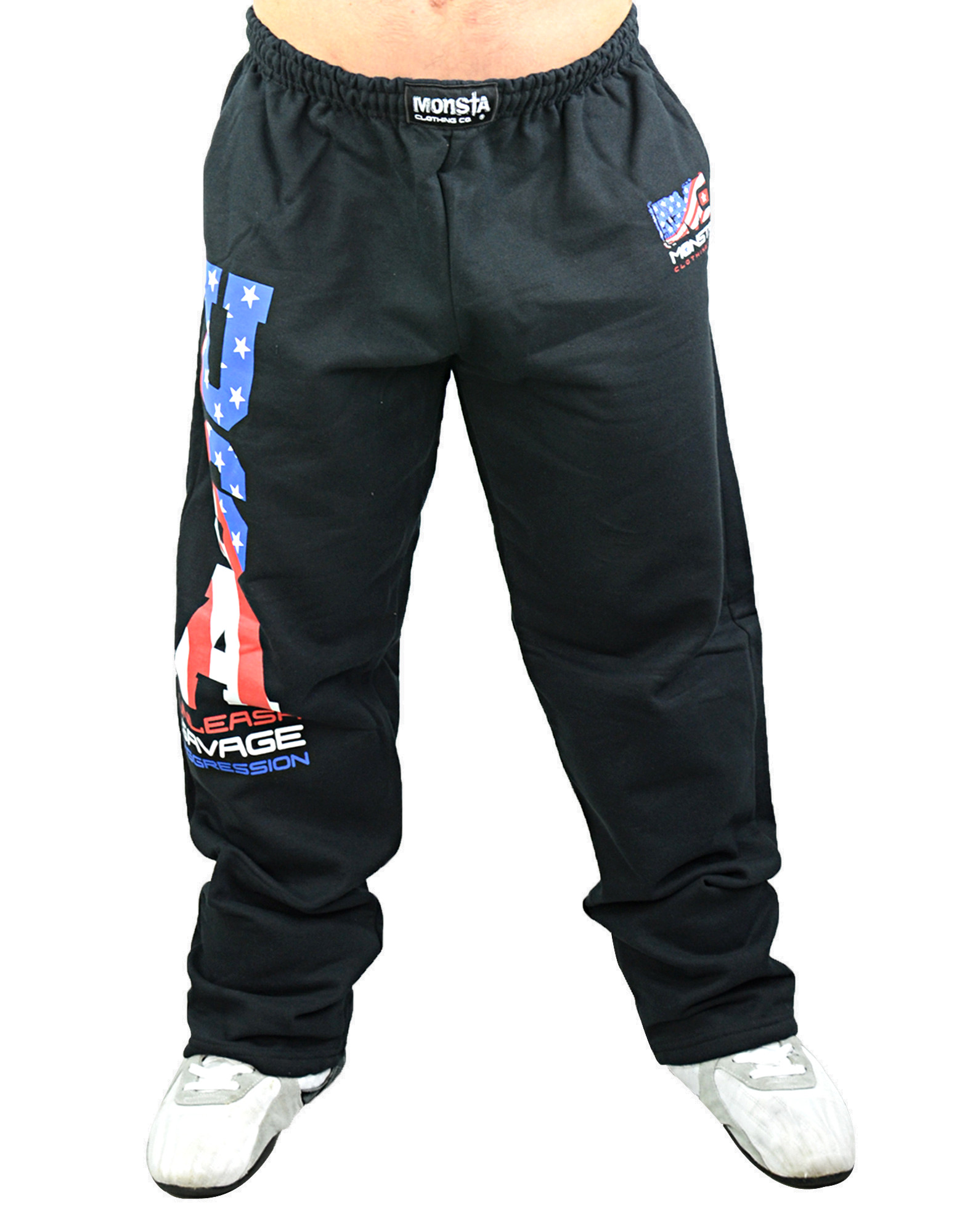 Sweatpants - USA by MONSTA CLOTHING CO (colour: black)