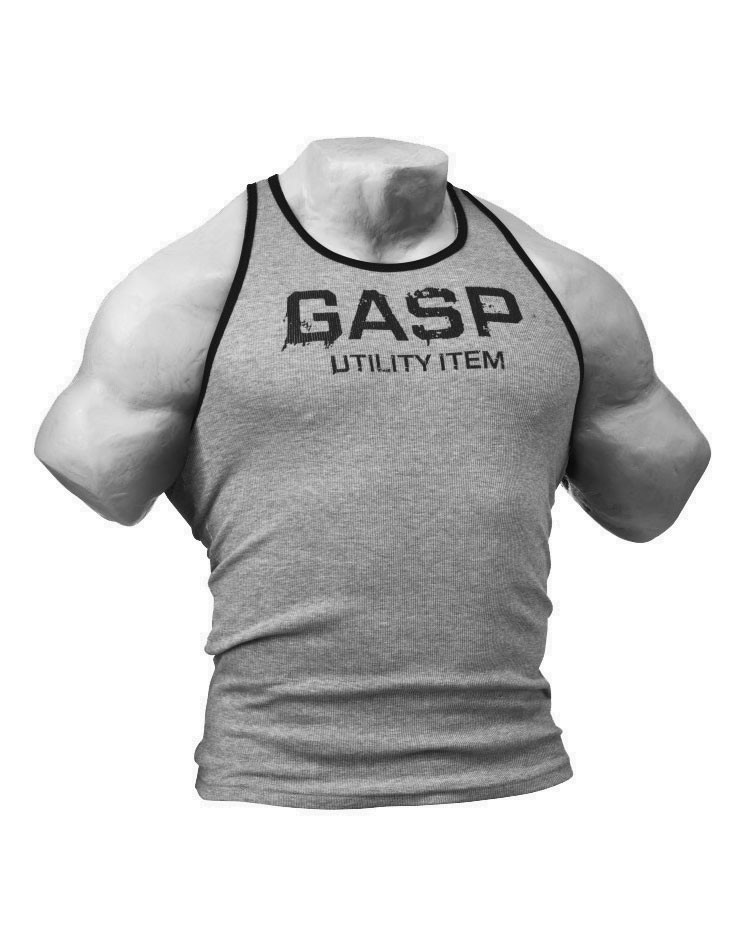 Ribbed T-Back by Gasp wear, Colour: Grey melange - iafstore.com