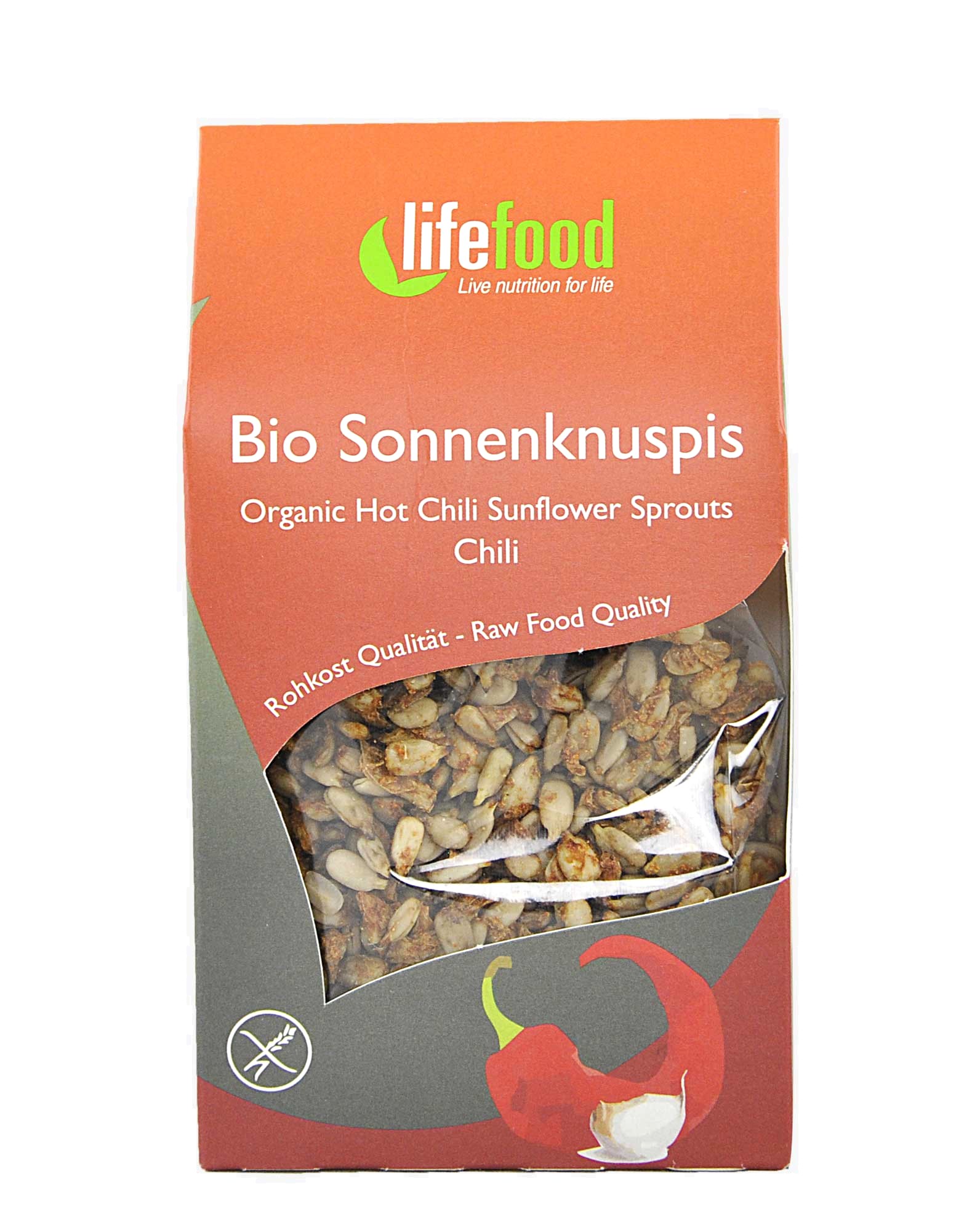 Life Food - Brotes de Girasol Chile Picante Orgánicos de Bio's, 100 gramos  