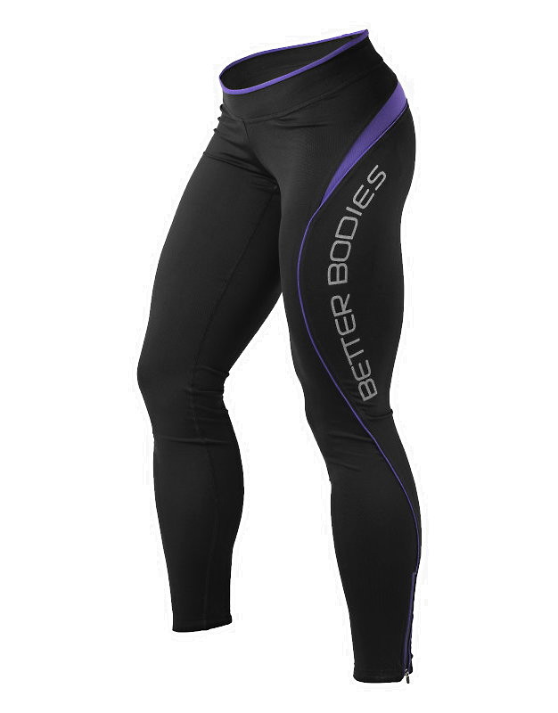 Fitness Long Tights by BETTER BODIES (colour: black / violet)