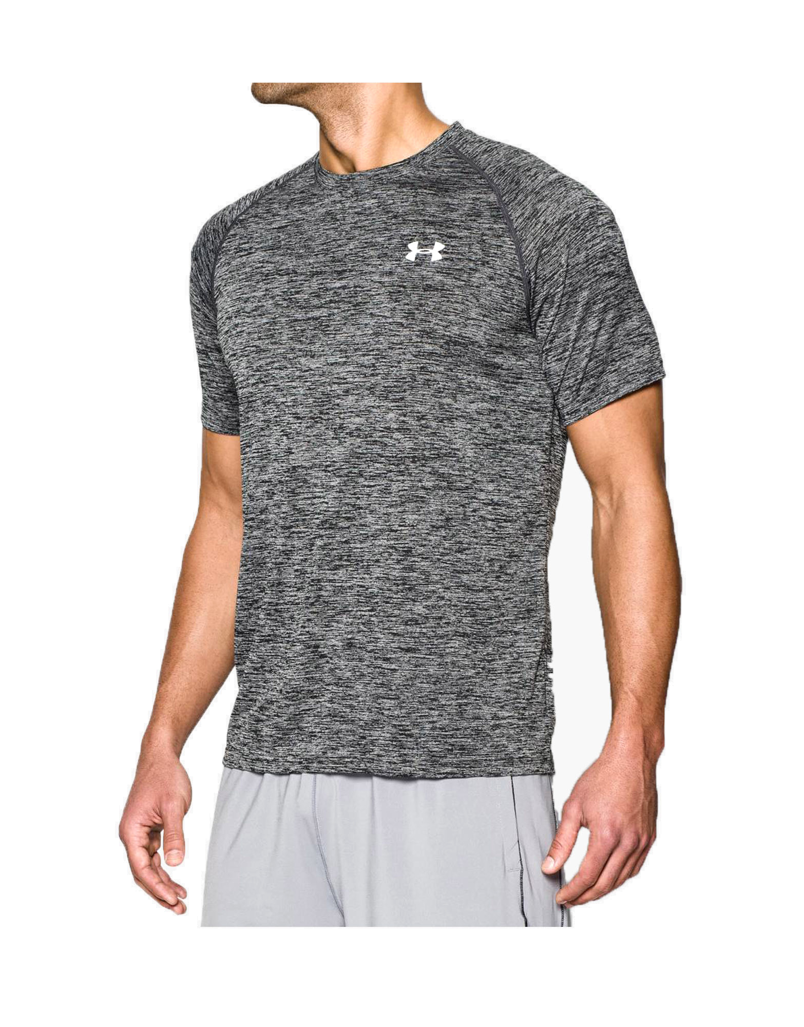 Men's UA Tech Short Sleeve T-Shirt by Under armour, Colour: Black Twist 