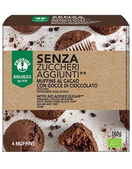 Muffins con Gocce di Cioccolato Senza Zuccheri Aggiunti 4x40 g - PROBIOS