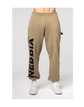 Gym Sweatpants Baggy Style Gym Bro Man Black - NEBBIA