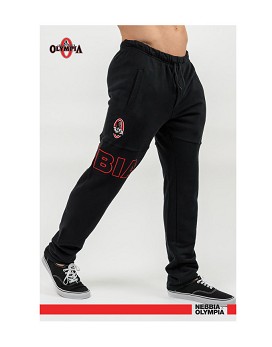 Gym Sweatpants Committent Man Nero - NEBBIA