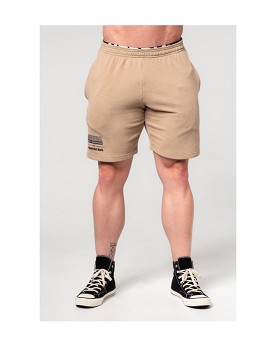 Gym Sweatshorts Gym Bro Man Beige - NEBBIA