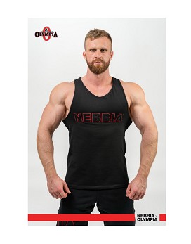 Gym Tank Top Strength Man Black - NEBBIA