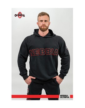 Long Pullover Hoodie Legacy Man Black - NEBBIA