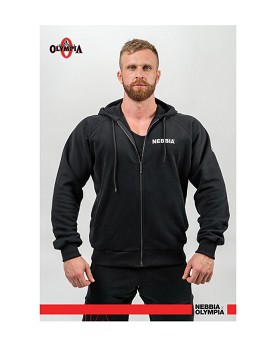 Long Zip Up Hoodie Beyond Ordinary Man Black - NEBBIA