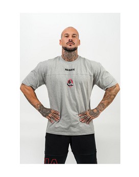 Loose T-shirt Legendary Man Light Grey - NEBBIA