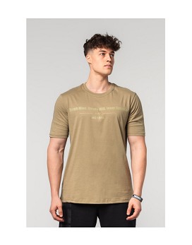 Muscle Fit T-shirt Flexin' Man Green - NEBBIA