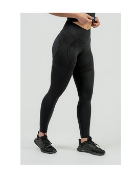 Women's High Waist Leggings Intense Mesh Black - NEBBIA