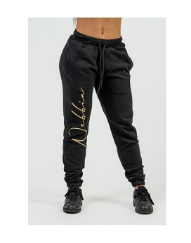 Women's High-Waist Joggers Intense Signature Gold - NEBBIA