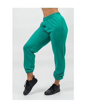 Oversized Joggers With Pockets Gym Time Woman Green - NEBBIA