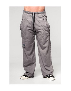 Washed-off Gym Sweatpants No Shortcuts Man Light Grey - NEBBIA